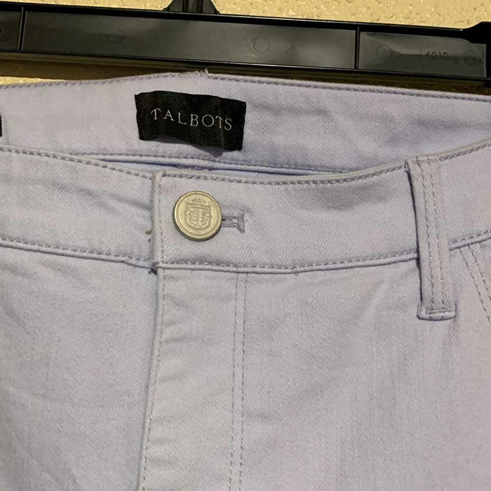 Talbots Capris Pants 14 Light Blue Jegging Crop Stretchy Cotton Rayon 5-Pocket - Picture 5 of 16